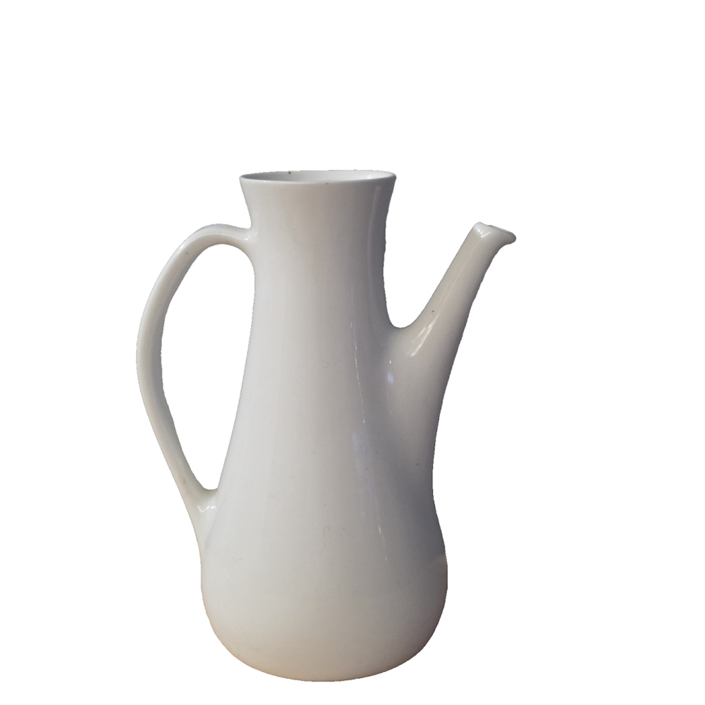 Iroquois Bridal White‎ 11-1/4" SIX CUP COFFEE POT By Ben Seibel USA No Lid